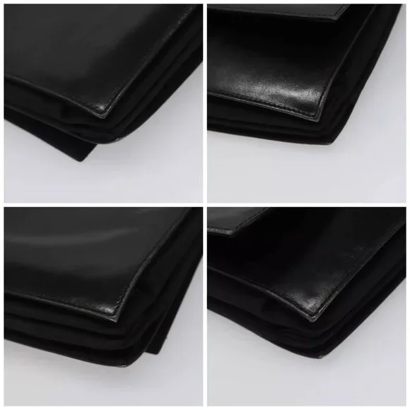 PRADA Hand Bag Nylon Leather Black Auth